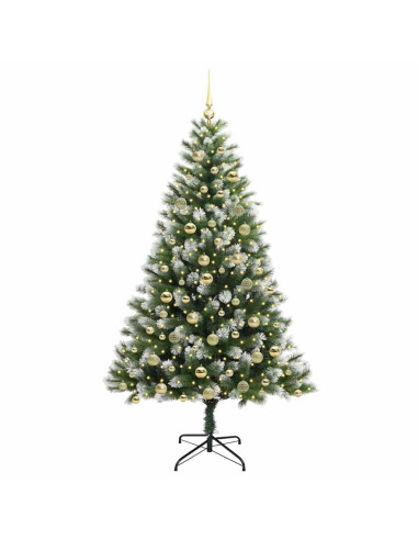 Albero di Natale artificiale a cerniera con neve fioccata