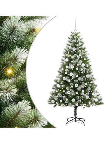 Albero di Natale artificiale a cerniera con neve fioccata