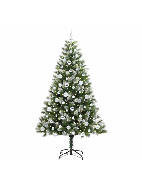 Albero di Natale artificiale a cerniera con neve fioccata