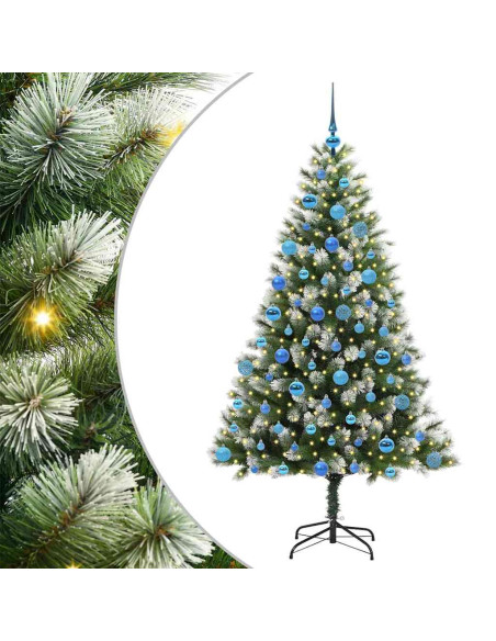 Albero di Natale artificiale a cerniera con neve fioccata