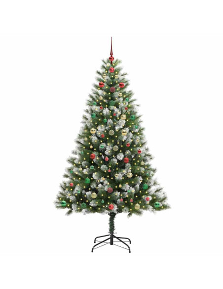 Albero di Natale artificiale a cerniera con neve fioccata