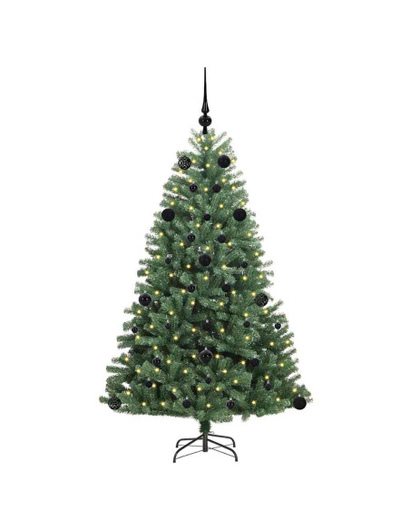 Albero di Natale Artificiale con Rami Pieghevoli Verde 150 cm