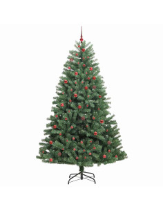 Albero di Natale Artificiale con Rami Pieghevoli Verde 270 cm 2