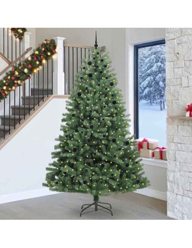 Albero di Natale Artificiale con Rami Pieghevoli Verde 270 cm