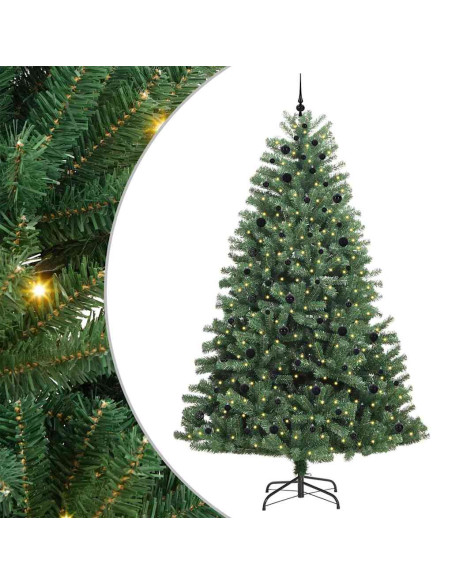 Albero di Natale Artificiale con Rami Pieghevoli Verde 270 cm