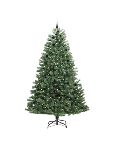 Albero di Natale Artificiale con Rami Pieghevoli Verde 270 cm