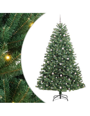 Albero di Natale Artificiale con Rami Pieghevoli Verde 270 cm