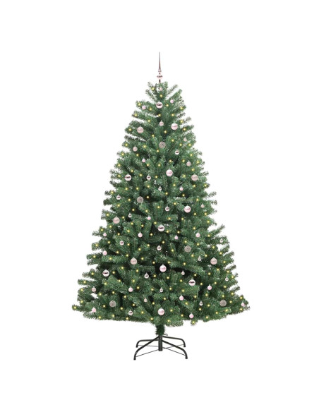 Albero di Natale Artificiale con Rami Pieghevoli Verde 270 cm