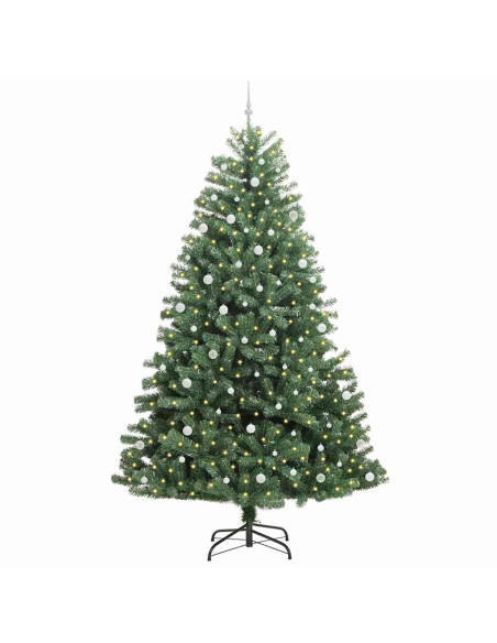 Albero di Natale Artificiale con Rami Pieghevoli Verde 270 cm