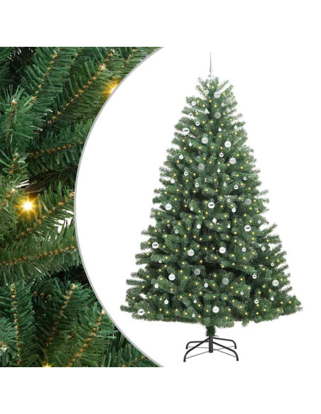 Albero di Natale Artificiale con Rami Pieghevoli Verde 270 cm