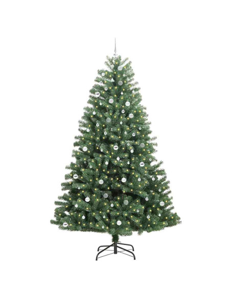 Albero di Natale Artificiale con Rami Pieghevoli Verde 270 cm