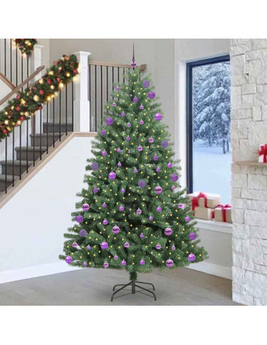 Albero di Natale Artificiale con Rami Pieghevoli Verde 270 cm