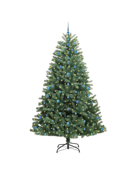 Albero di Natale Artificiale con Rami Pieghevoli Verde 270 cm