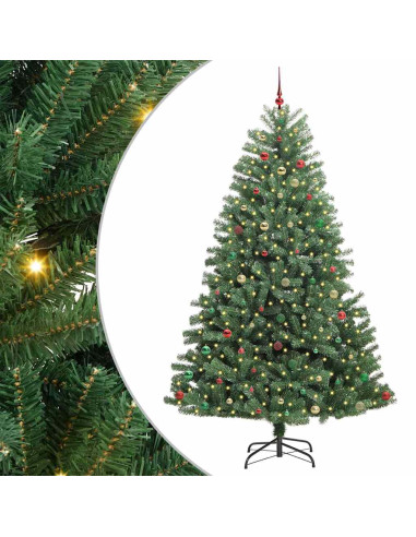 Albero di Natale Artificiale con Rami Pieghevoli Verde 270 cm