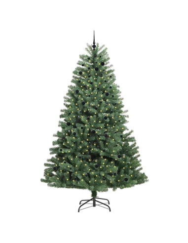 Albero di Natale Artificiale con Rami Pieghevoli Verde 300 cm