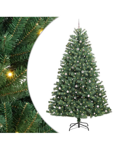 Albero di Natale Artificiale con Rami Pieghevoli Verde 300 cm
