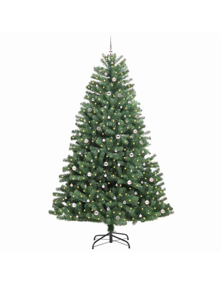 Albero di Natale Artificiale con Rami Pieghevoli Verde 300 cm