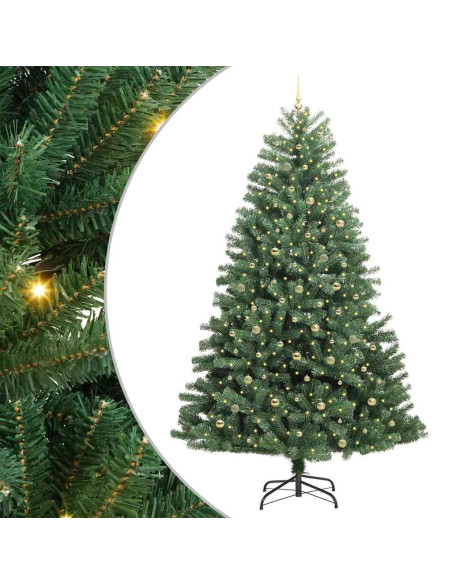 Albero di Natale Artificiale con Rami Pieghevoli Verde 300 cm