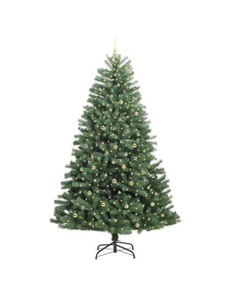 Albero di Natale Artificiale con Rami Pieghevoli Verde 300 cm