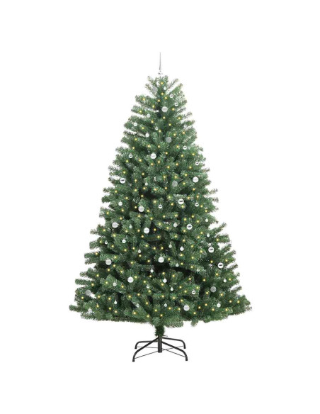 Albero di Natale Artificiale con Rami Pieghevoli Verde 300 cm
