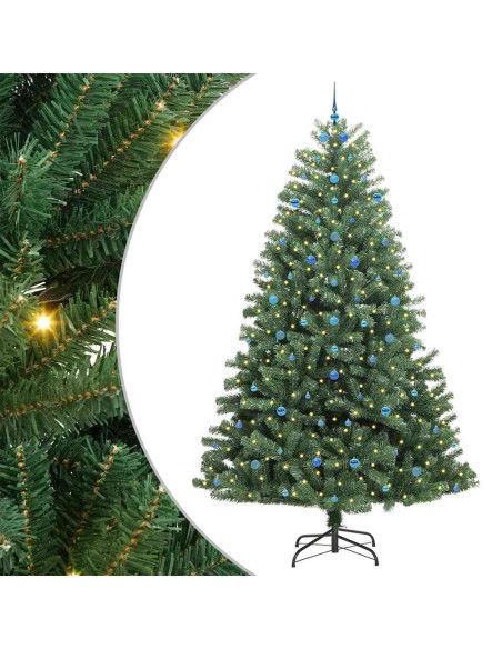 Albero di Natale Artificiale con Rami Pieghevoli Verde 300 cm