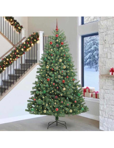 Albero di Natale Artificiale con Rami Pieghevoli Verde 300 cm 2