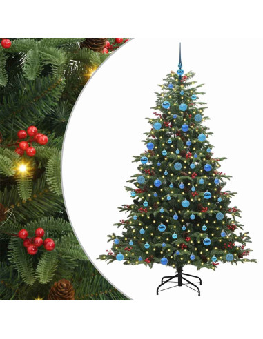 Albero di Natale artificiale con 300 LED Verde 180 cm