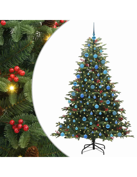 Albero di Natale artificiale con 300 LED Verde 180 cm