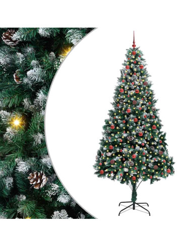 Albero di Natale artificiale con 300 LED Verde 240 cm