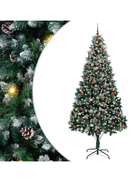 Albero di Natale artificiale con 300 LED Verde 240 cm