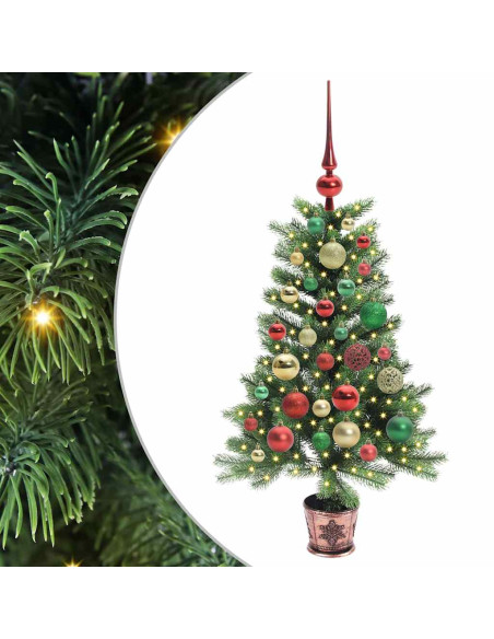 Albero di Natale con 150 LED con supporto Verde 90 cm PE