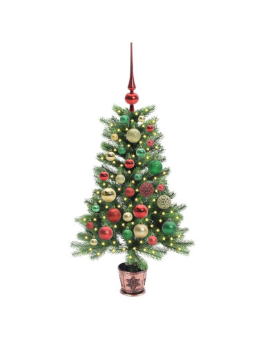 Albero di Natale con 150 LED con supporto Verde 90 cm PE