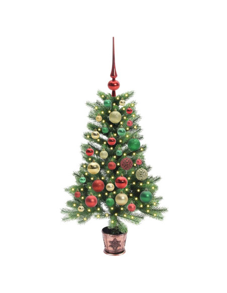Albero di Natale con 150 LED con supporto Verde 90 cm PE