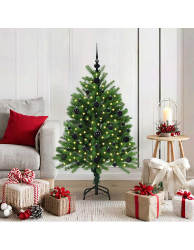 Albero di Natale con 150 LED con supporto Verde 120 cm PE