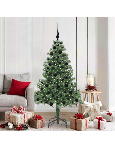 Albero di Natale con 300 LED con supporto Verde 180 cm PVC