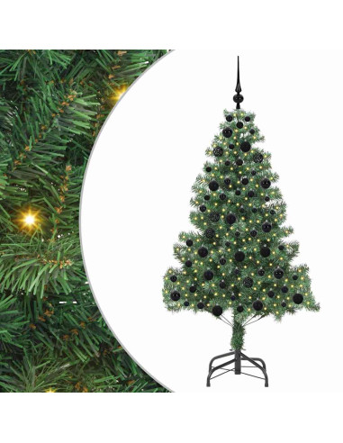 Albero di Natale con 300 LED con supporto Verde 180 cm PVC