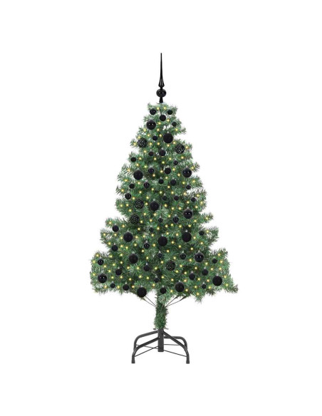 Albero di Natale con 300 LED con supporto Verde 180 cm PVC