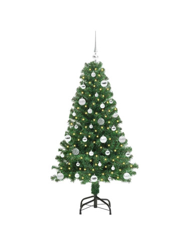 Albero di Natale artificiale con 150 LED Verde 150 cm