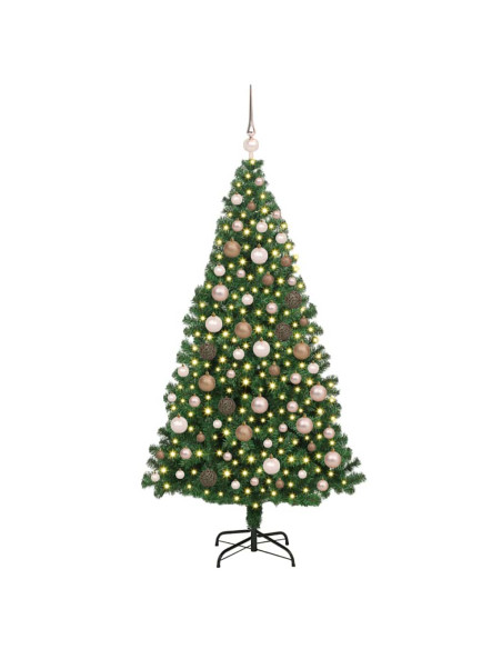 Albero di Natale artificiale con 300 LED Verde 180 cm