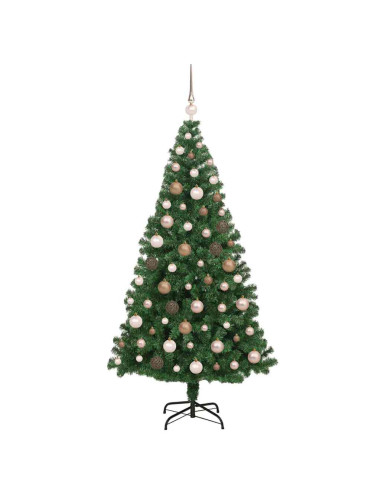 Albero di Natale artificiale con 300 LED Verde 180 cm