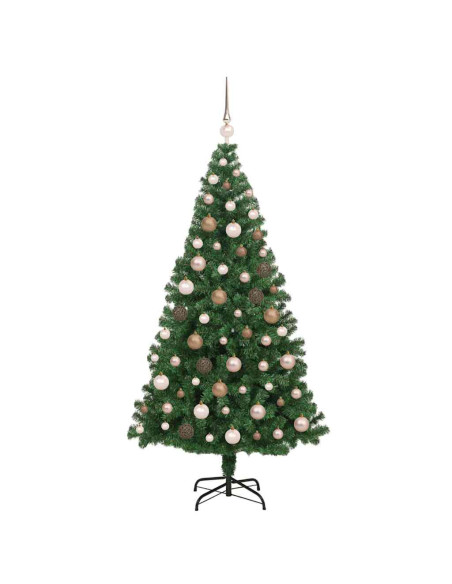 Albero di Natale artificiale con 300 LED Verde 180 cm