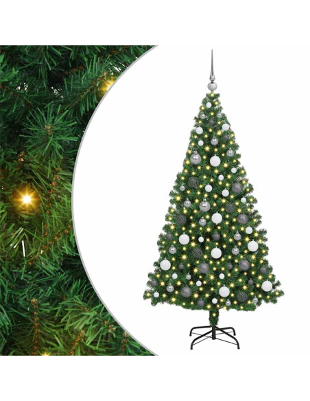 Albero di Natale artificiale con 300 LED Verde 180 cm