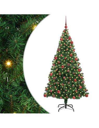 Albero di Natale artificiale con 300 LED Verde 180 cm