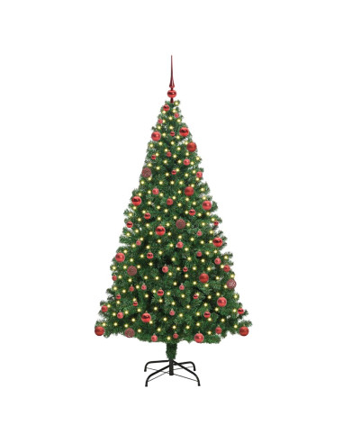 Albero di Natale artificiale con 300 LED Verde 180 cm