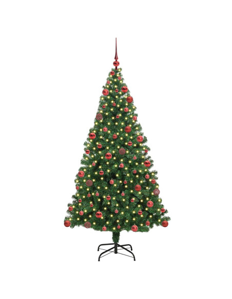 Albero di Natale artificiale con 300 LED Verde 180 cm