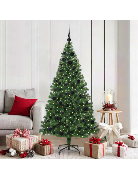 Albero di Natale artificiale con 300 LED Verde 180 cm