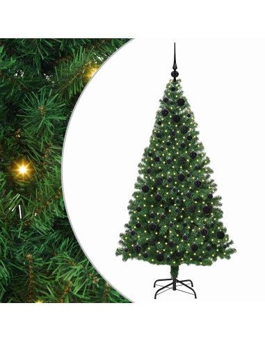 Albero di Natale artificiale con 300 LED Verde 180 cm