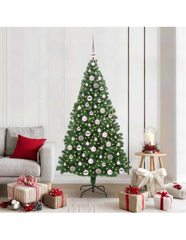 Albero di Natale artificiale con 300 LED Verde 180 cm