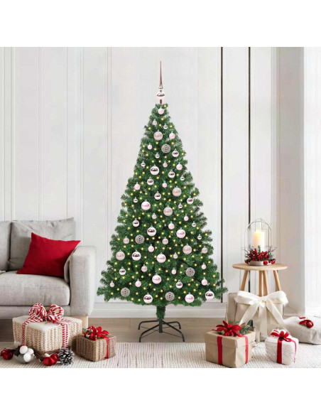 Albero di Natale artificiale con 300 LED Verde 180 cm