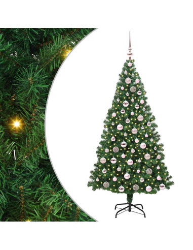 Albero di Natale artificiale con 300 LED Verde 180 cm
